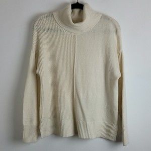 Rachel Zoe tuttleneck sweater Cream Sz M Ivory